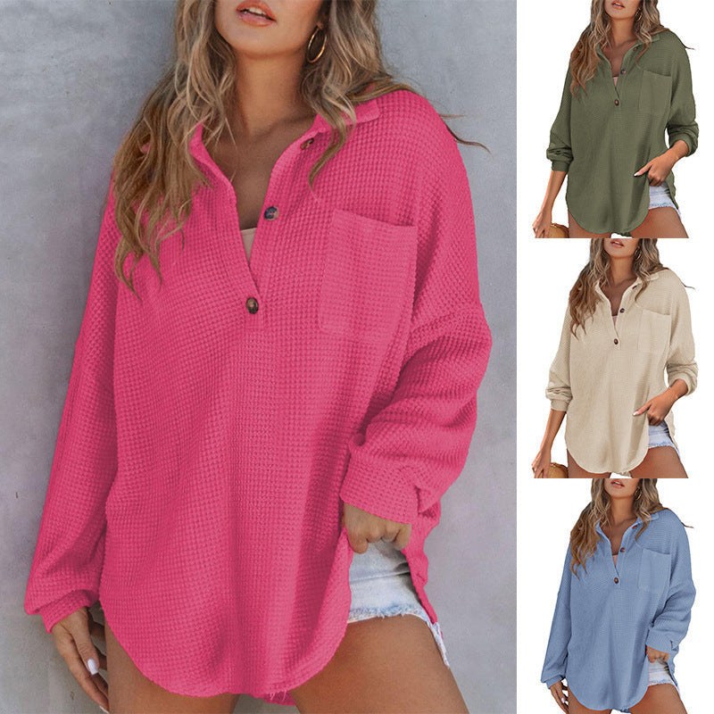 Opal Casual Shirt with Stand Collar and Button Front