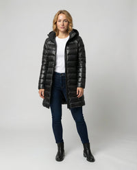 Opal Lightweight Jacket with Hood in Black