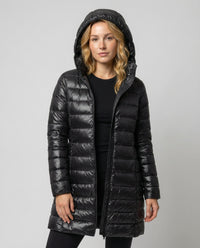 Opal Lightweight Jacket with Hood in Black