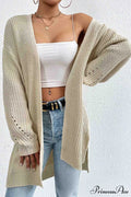 Open Mid Length Front Cardigan