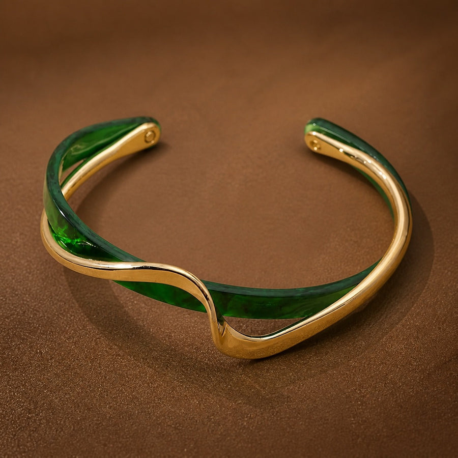 Emerald Mirage Cuff Bracelet