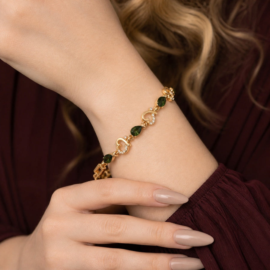 Emerald Heart Enchantment Bracelet