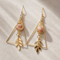 Contemporary Leaf Gold Earrings
