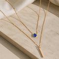 Teardrop Sapphire Layered Necklace