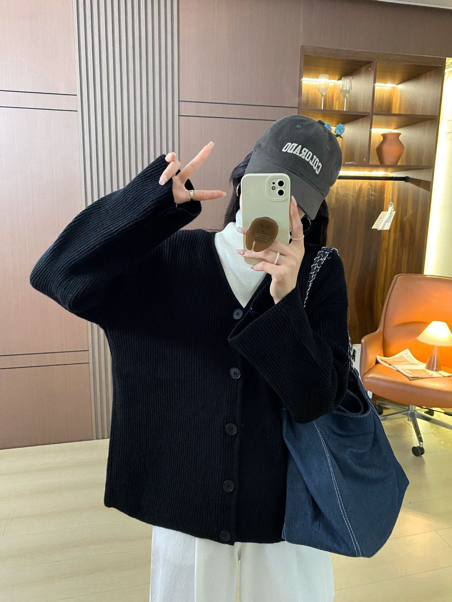 Ophelia Knit Cardigan in Black