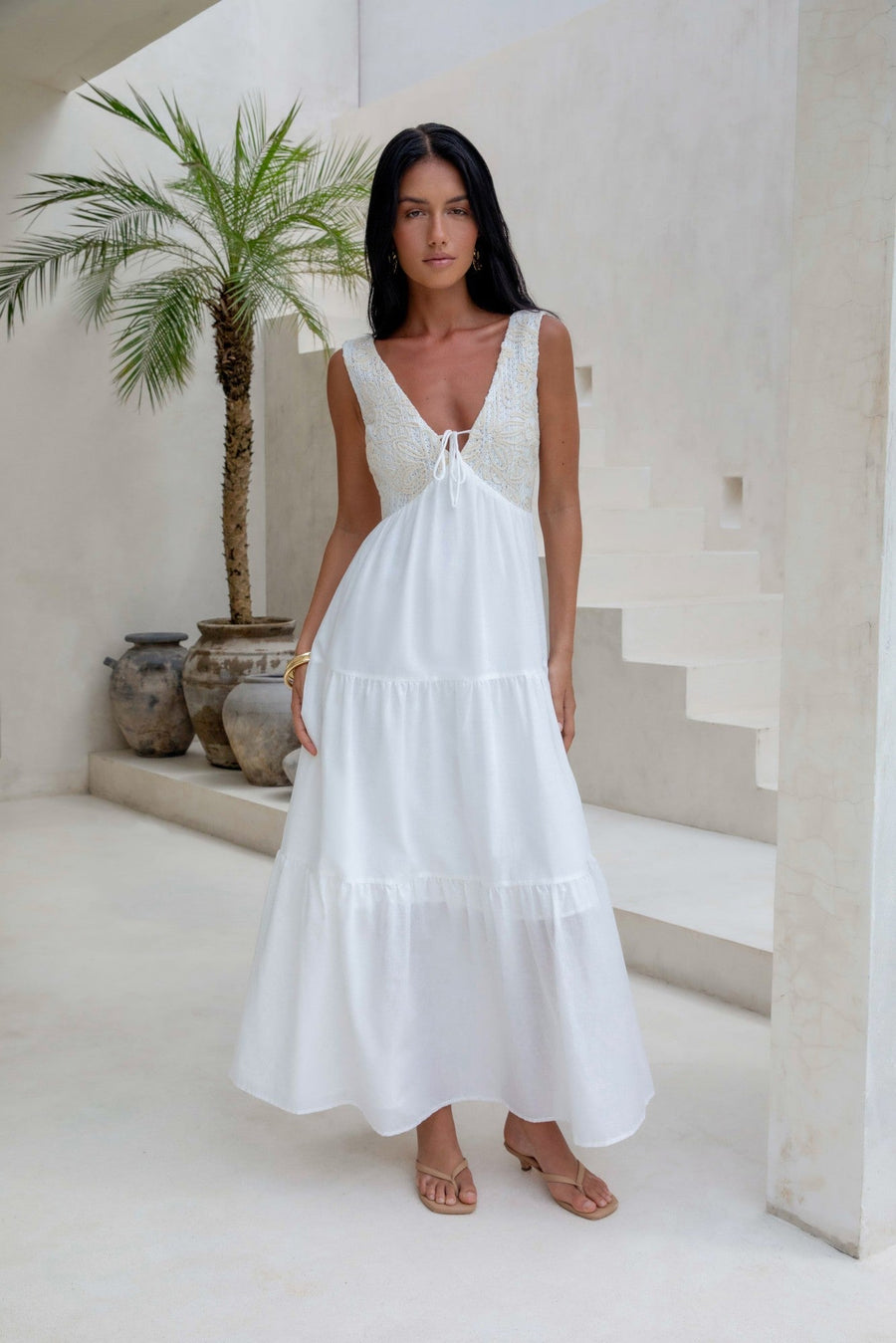 Ophelia Paradise Maxi Dress in Soft Yellow