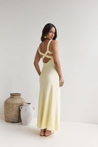 Ophelia Paradise Maxi Dress in Soft Yellow
