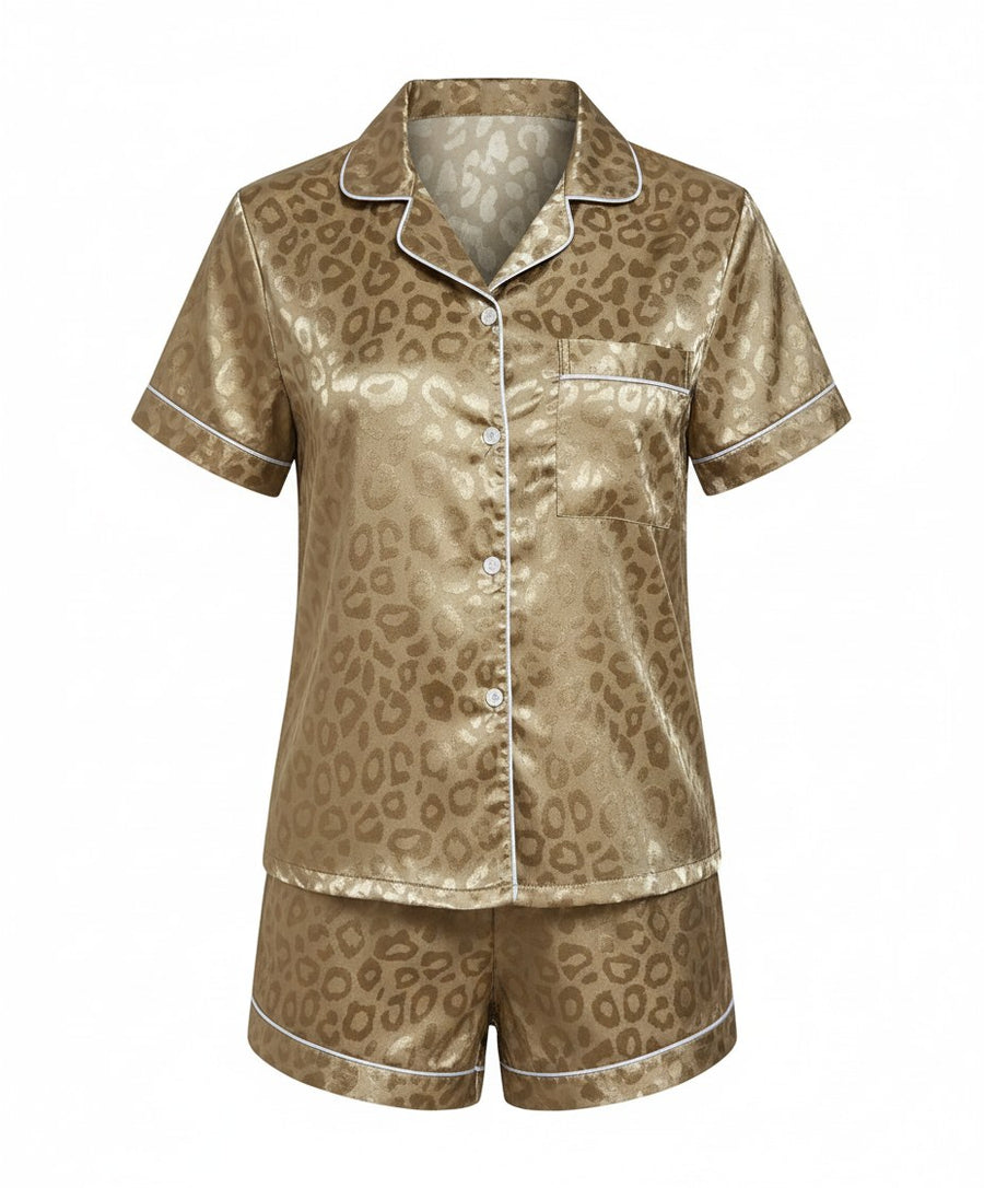 Ophelia Satin Set in Gold (Jaguar)