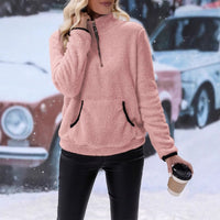 Ophelia Sweater with Stand Collar and Zip Front
