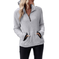 Ophelia Sweater with Stand Collar and Zip Front