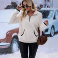 Ophelia Sweater with Stand Collar and Zip Front