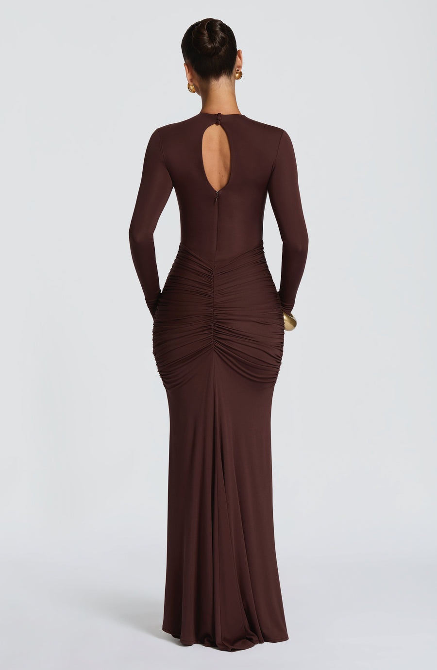Marisol Maxi Dress – Plum Brown
