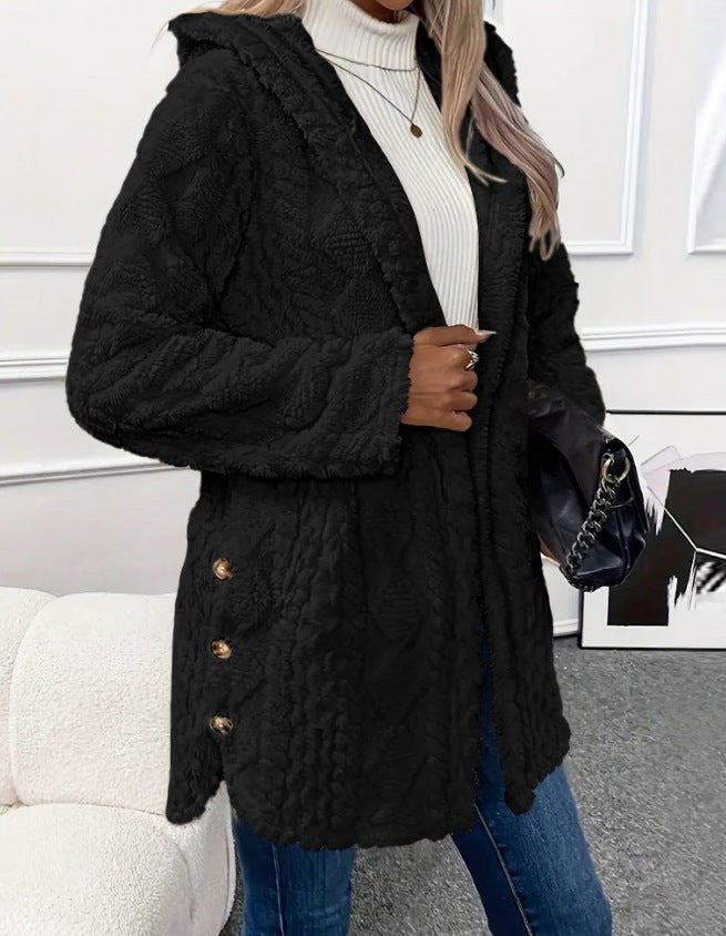 Orianne Jacket with Hood in Black