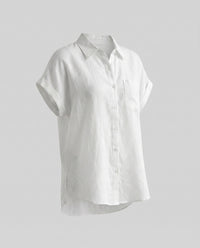 Orianne Linen Blouse in White