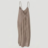 Orinthia Women's Flowy Maxi Dress with Open Back in Khaki