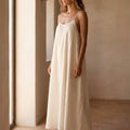 Orinthia Women's Flowy Maxi Dress with Open Back