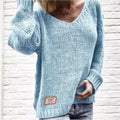 Orla Casual Knit Sweater with V-Neck