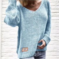 Orla Casual Knit Sweater with V-Neck