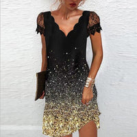 Orla Elegant Dress in Gold