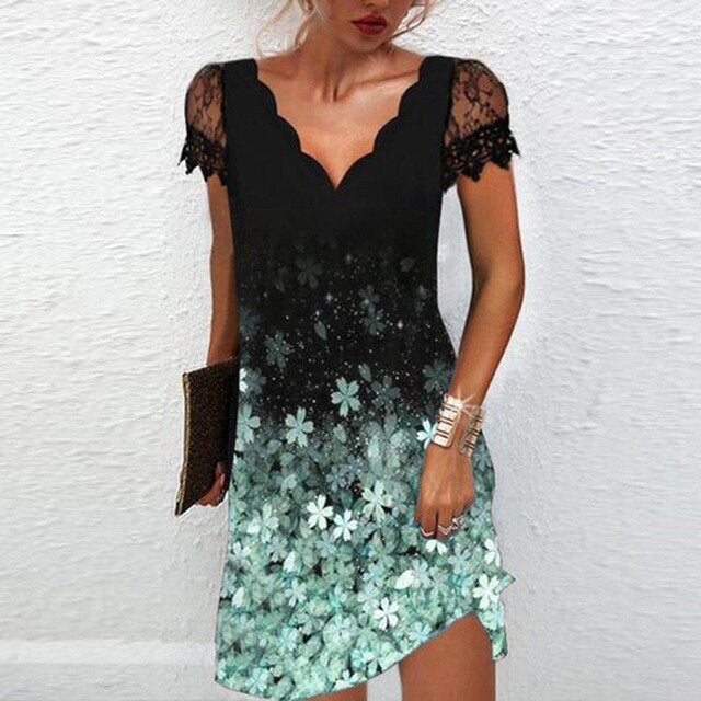 Orla Elegant Dress in Meergrün