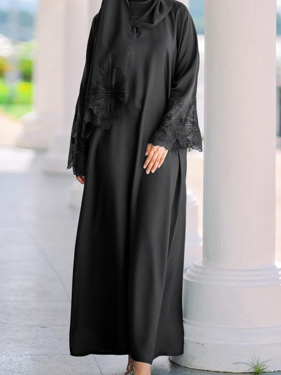 Orla Elegant Lace Dress in Black