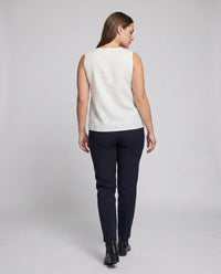 Orla Lightweight Linen Top with V-Neck