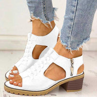 Alma | Women's Lace-Up Heeled Sandals in Brown