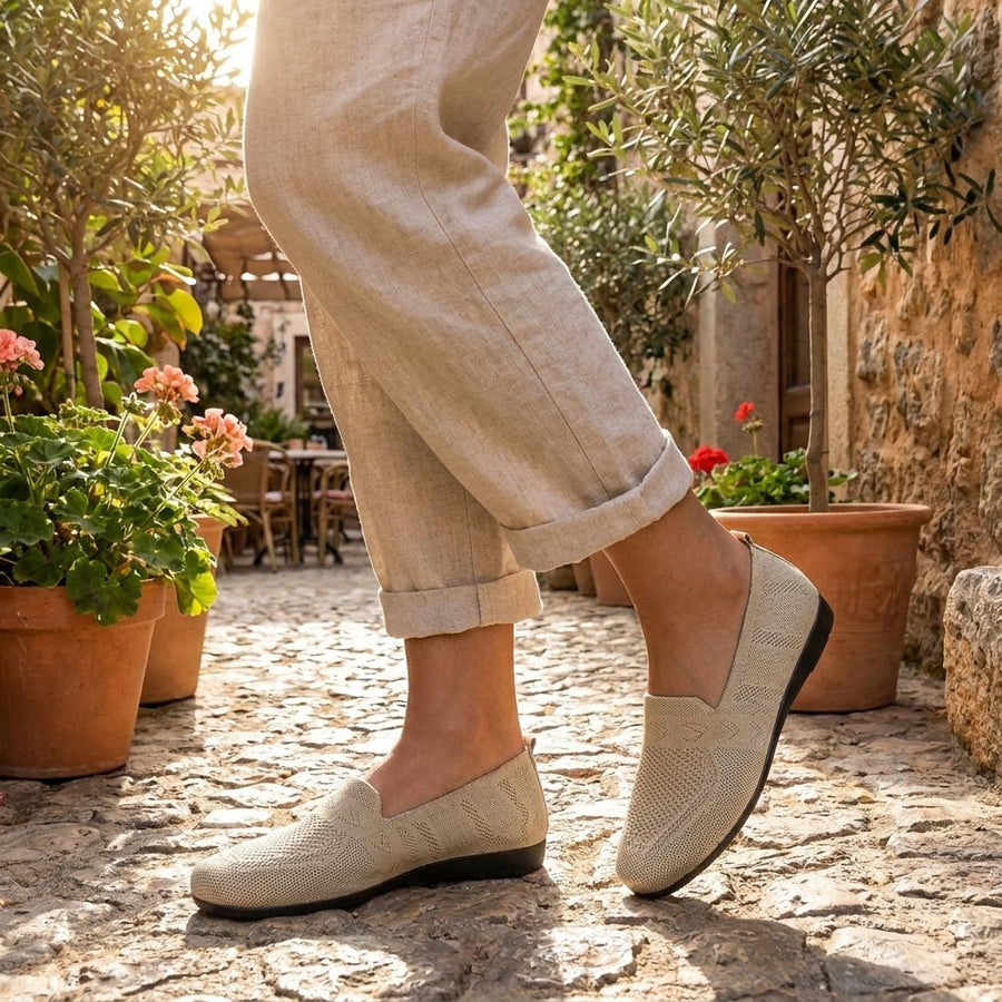 Evelyn | Knit Flats Women's Slip-On Round Toe Comfort