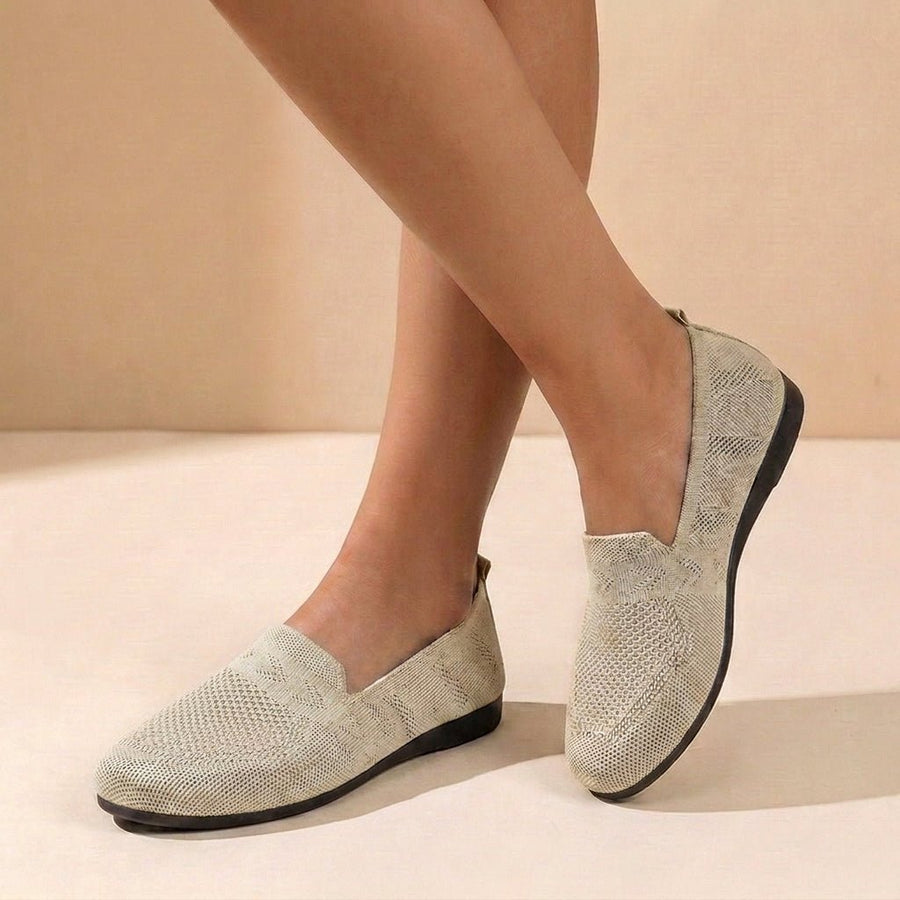 Evelyn | Knit Flats Women's Slip-On Round Toe Comfort