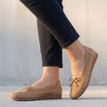 Agnes | Women's Perforated Slip-On Loafers with Bow