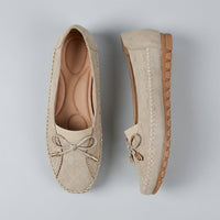Agnes | Women's Perforated Slip-On Loafers with Bow