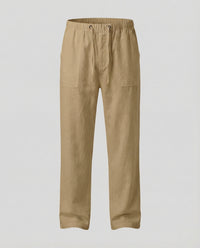 Oskar Airy Linen Trousers in Mustard