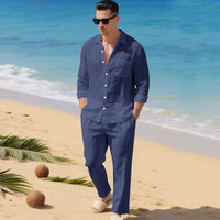 Oskar Elegant Linen Shirt in White