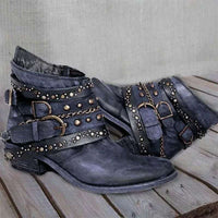 Oskar Vintage Boots in Blue