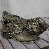 Oskar Vintage Boots in Green