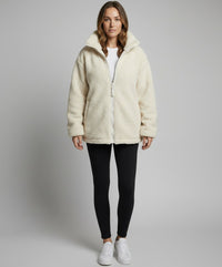 Oskar Warm Jacket with Oversized in Beige