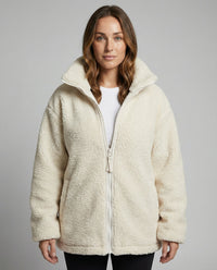 Oskar Warm Jacket with Oversized in Beige