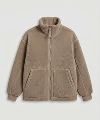 Oskar Warm Jacket with Oversized in Coffee