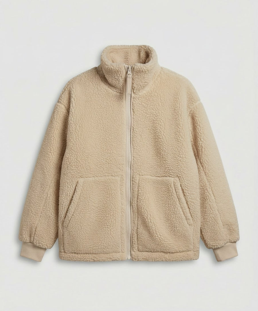 Oskar Warm Jacket with Oversized in Khaki