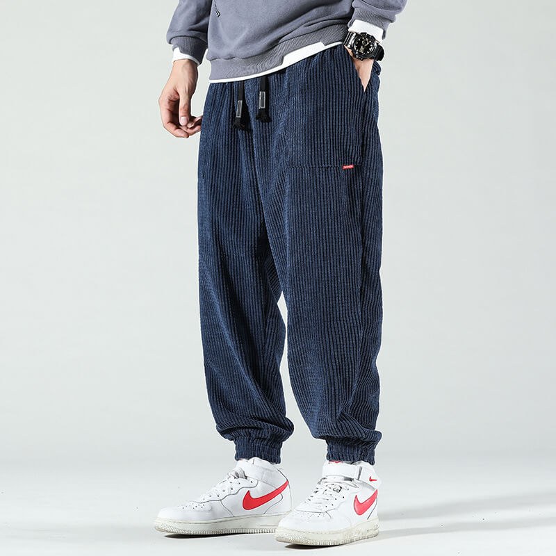 Otto Corduroy Trousers in Navy