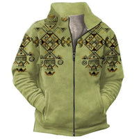 Otto Jacket with Zip Front in Green