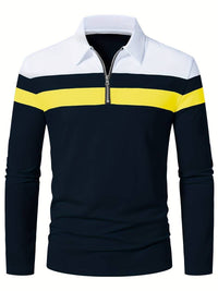 Otto Shirt with Zip Front in Navy