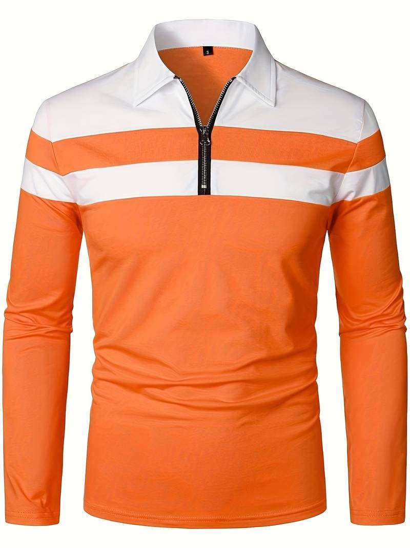 Otto Shirt with Zip Front in Tangerine