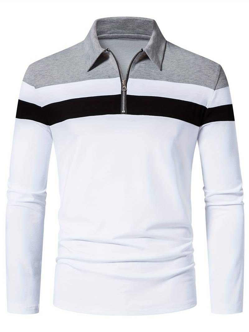 Otto Shirt with Zip Front in White