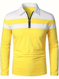 Otto Shirt with Zip Front in Yellow