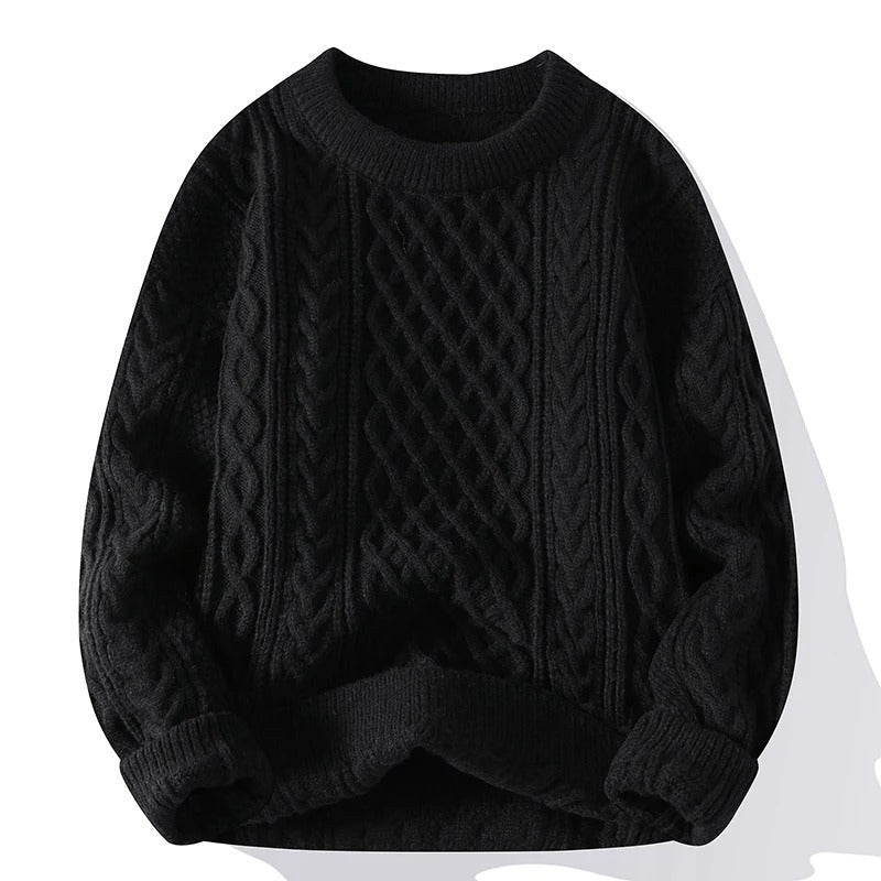 Otto Vintage Knit Sweater in Black