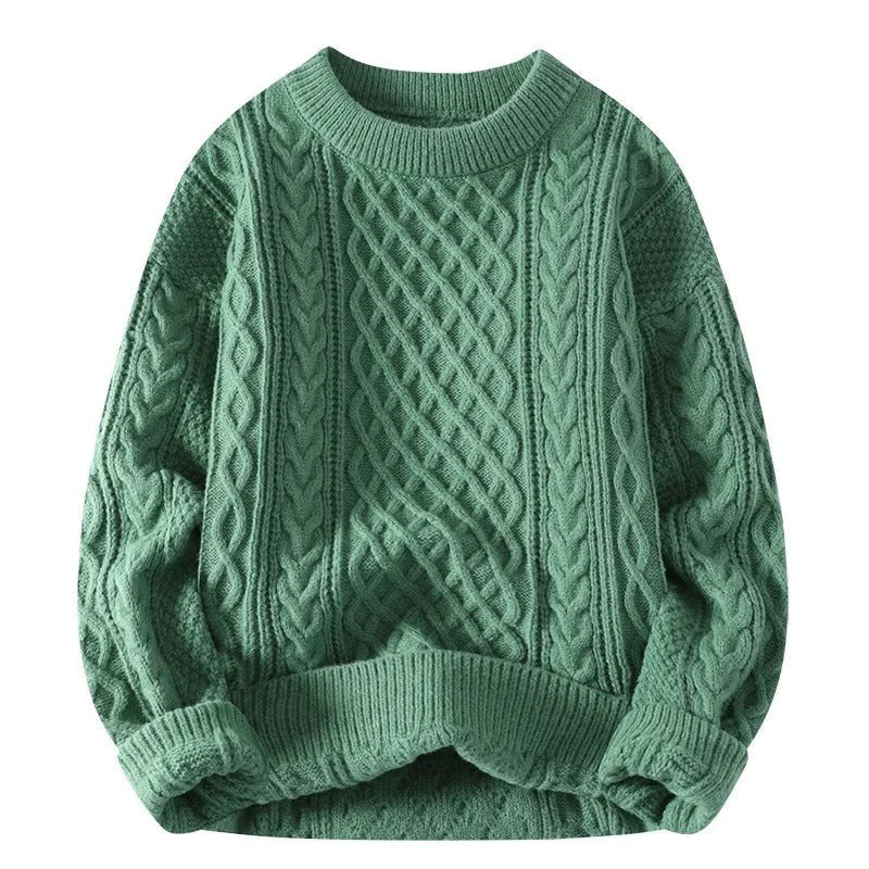 Otto Vintage Knit Sweater in Green