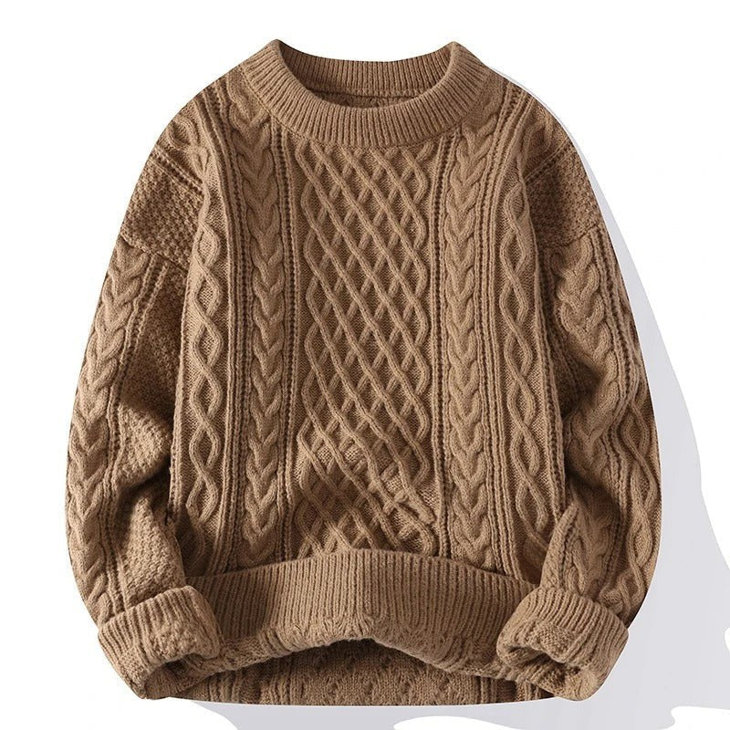 Otto Vintage Knit Sweater in Khaki