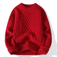 Otto Vintage Knit Sweater in Red