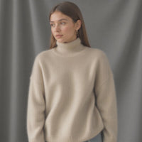 Daniela | Women's Fall Oversized Turtleneck Knit Sweater